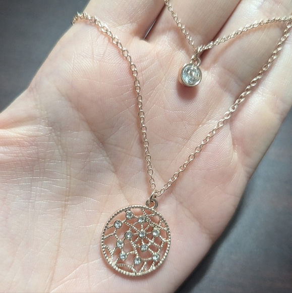 I Am Rose Gold Double Pendant Necklace - Picture 4 of 6